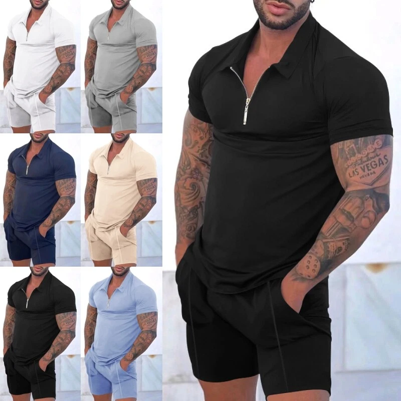 Men's summer polo outfits sales