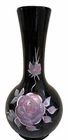 HUGE Fenton Art Glass Hand Painted Floral Leaf Vase Signed C Smith 18” Tall X27”