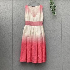 Prada 40 Silk One Piece Dress Mixed Loose Tuck Lining