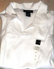 NEW  CALVIN KLEIN Solid S/S Cotton Blend Shirt - XLarge, white