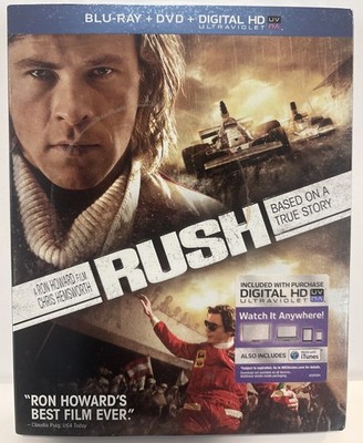 Rush Blu-ray + DVD 2013 Chris Hemsworth Ron Howard Racing Film-Sealed