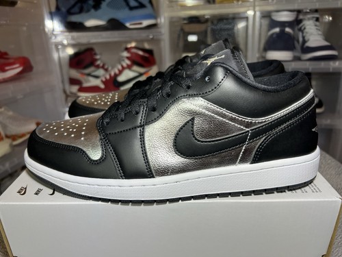 Size 12 - Air Jordan 1 SE Low Silver Toe W. DA5551 001 ( No Lid ) - Picture 1 of 12