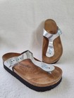 Birkenstock Papillio Gizeh 36N Platform Plateau Zehentrenner Sandalen Silber