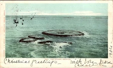 The Boilers Natural Wonder Coral Reef Structure Elbow Beach Bermuda UNB Postcard