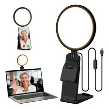 Computer Zoom Lighting for Video Conference, 5" Eye-Caring Ring Light with 50...