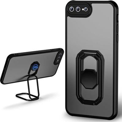 iPhone 7/8 Plus Case with Metal Stand, Matte Back Phone Case with Double Ring Ho