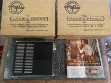NOS Talk-A-Phone Model K-LR-3 Pair w/ Brochure – 1 Sealed Box – Intercom Radio