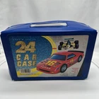 VTG Tara Toy Corp Car Carrying Case Inserts Blue Diecast  Matchbox Hot Wheels 24