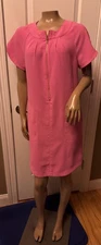 TRINA TURK Front Zip Shift Dress Pockets Women’s Size S Pink