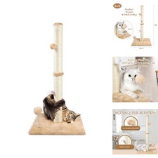 Tall Cat Scratching Post 32 Inch Stable Sisal Vertical Tree for Indoor Cats