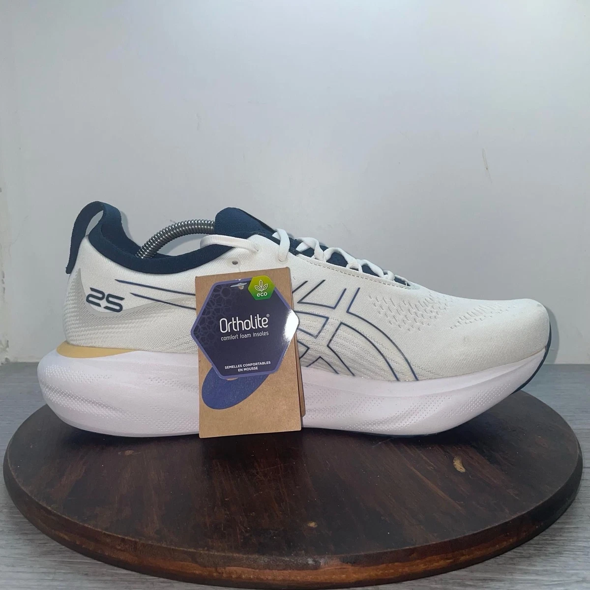 Asics Gel Nimbus 25 White Illusion Blue #1011B547 Running Sneakers Shoes US 9 Buy ASICS Mens Gel-Nimbus 25 - White/Illusion Blue Running  main image 3