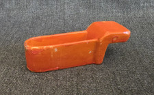 Vintage Made in Japan Orange Ceramic Bird Cage Feeder Treat Cup Trough