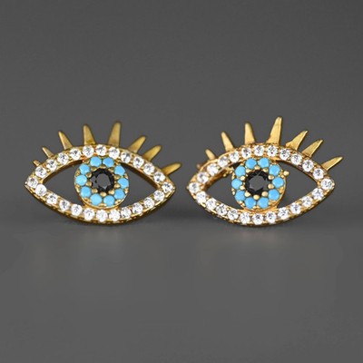Pave Crystal Eye Studs