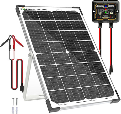 SOLPERK 30W Solar Battery Charger Solar Battery Maintainer + Upgrade 10A MPPT Ch