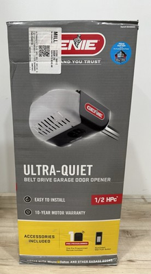 #ad Genie Ultra Quiet Belt Drive Garage Door Opener 1 2 Hp $109.00