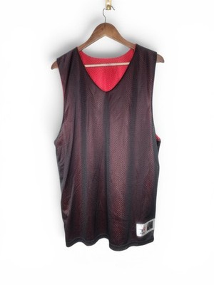 Alleson Athletic Reversible Basketball Jersey Shirt in Black and Red Size L