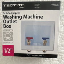 Tectite by Apollo Push-To-Connect Washing Machine Outlet Box 1/2" Brass Plastic