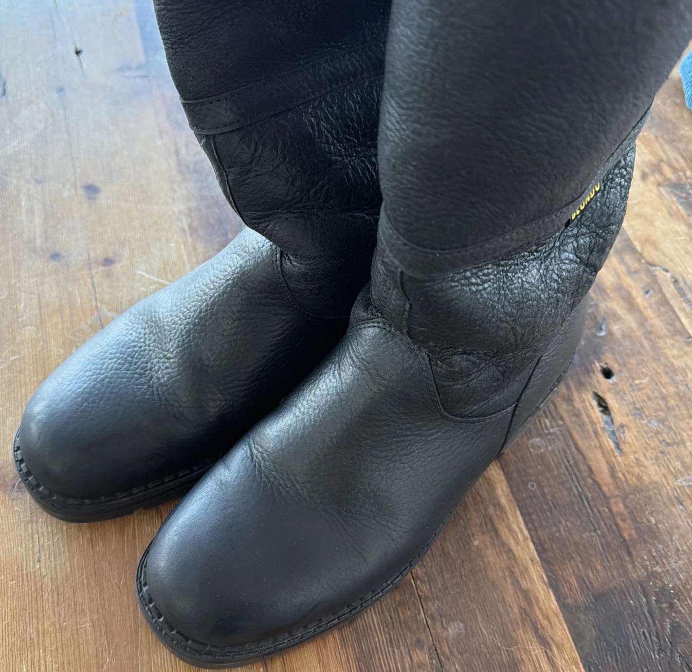 ~EUC~ Blondo Snow Boots Winter Mens Size 10.5B Black Leather Wool Lined Canada