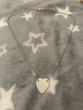AUTHENTIC GUCCI STERLING SILVER LOVE HEART NECKLACE FULLY HALLMARKED FREEPOST UK