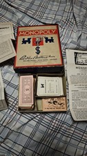 VINTAGE MONOPLY PARKER BROTHERS 1936 Salem Massachusetts missing board