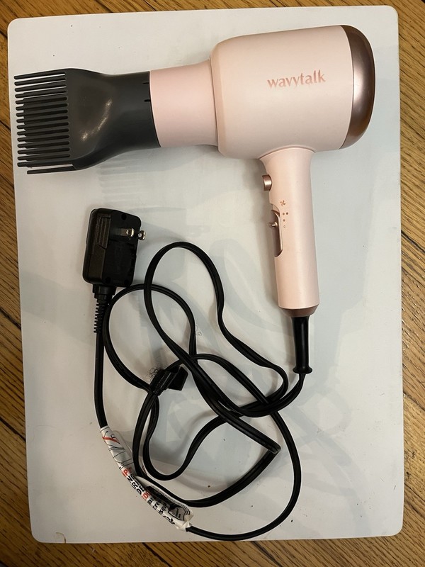 wavytalk Pink Hair Dryer w/ Cool Shot & Concentrator Nozzle, 2 Speeds