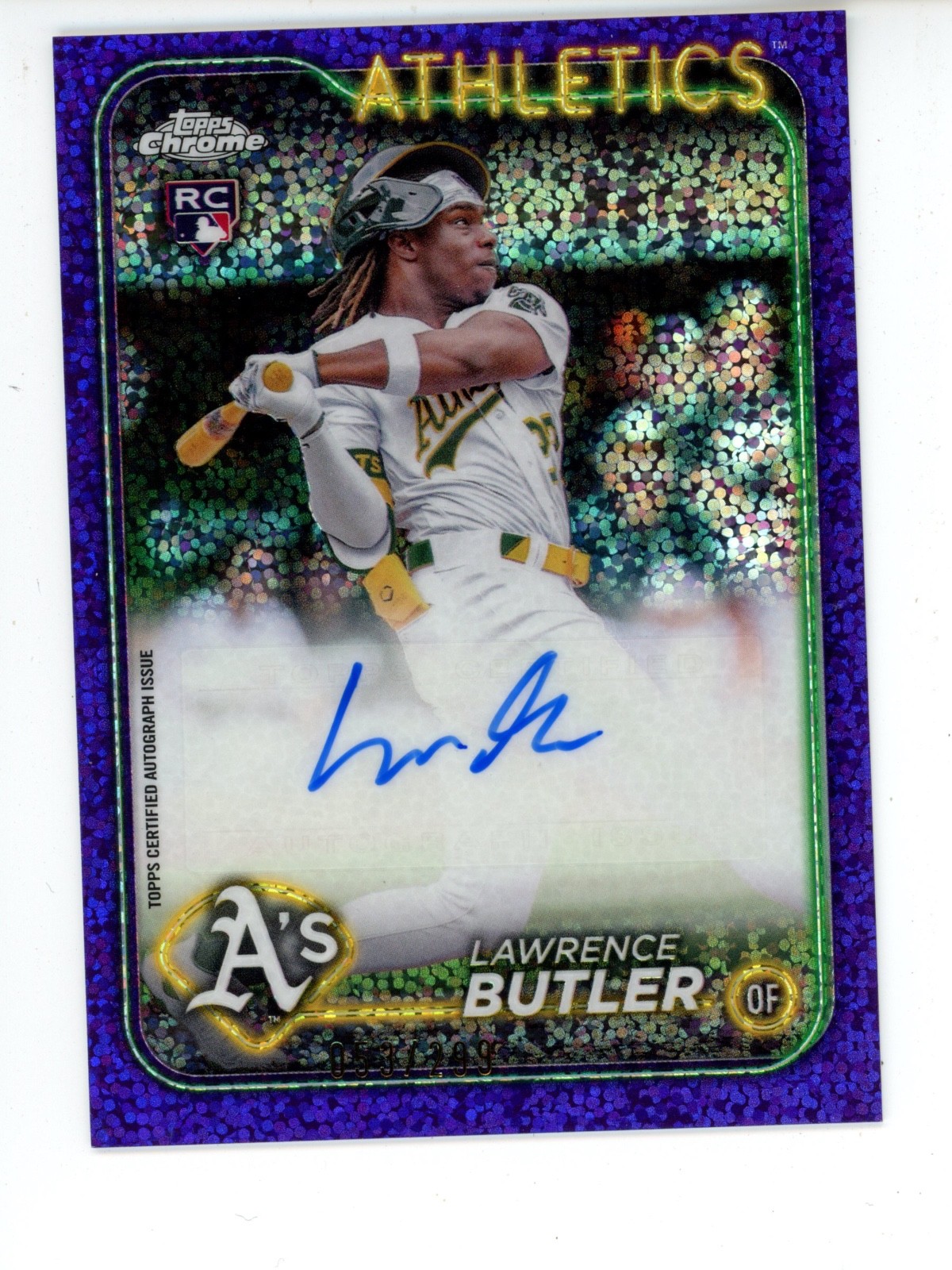 2024 Topps Chrome Update Auto Lawrence Butler #AC-LB Purple Speckle /299