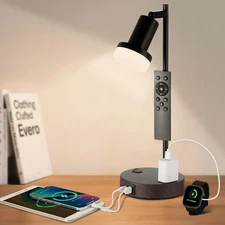 Industrial Table Lamp with Remote Control for Stepless Dimmer & Temperatures,...
