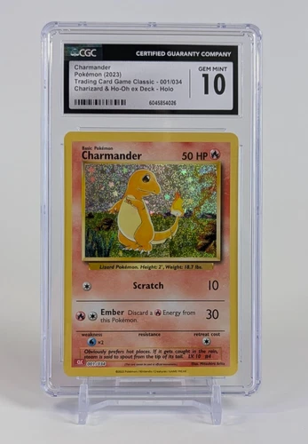 Charmander Pokémon 2023 TCG Classic 001/034 Holo CGC GEM MINT 10
