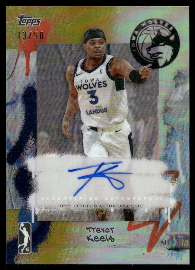 2024-25 Topps G League Chrome Auto Gold Refractors AUTK Trevor Keels Auto /50