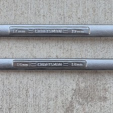 Lot Of 2 Craftsman Metric Double Box End Wrenches 42951 42952 Nos Like New Chrom