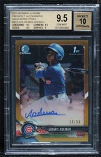 2018 Bowman Chrome Prospect Gold Refractor 14/50 Aramis Ademan BGS 9.5 Auto 00em