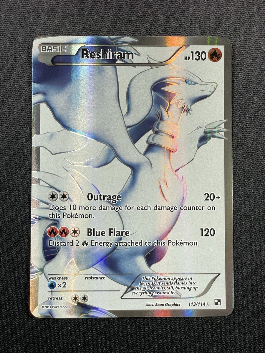Pokemon TCG Reshiram 113/114 Zekrom 114/114 Black and White