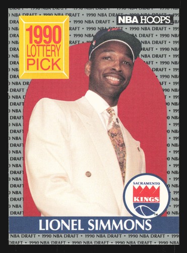Lionel Simmons Rookie 1990-91 Hoops #396 RC Kings NBA Basketball Card