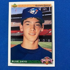 Shawn Green 1992 Upper Deck Rookie Card #55 MLB Toronto Blue Jays. rookie card picture