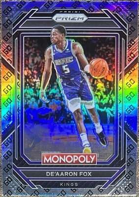 De'Aaron Fox 2022 Prizm Monopoly Go Space Prizm Case Hit SSP #76 Kings