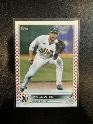 2022 Topps Jed Lowrie Independence Day /76 #343 Oakland Athletics