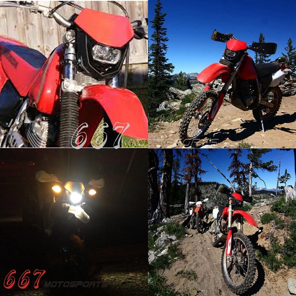Motocross Headlight Kit For Honda CR125R CR250R CRF125 CRF230F CRF250 CRF450R - Image 4 of 4
