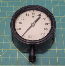 Ashcroft Duragauge 5" Pressure Gauge 0-100 PSI AISI 316 Tube  Socket 1/2" NPT