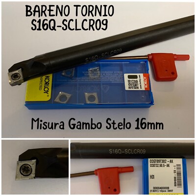 Bareno Lathe S16Q-SCLCR09+N5 Inserts KORLOY CCGT09T304...not SANDVIK