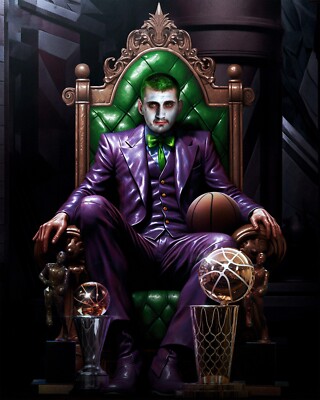 Nikola Jokic ''JOKER'' Accolades Denver Nuggets 8x10 NBA Basketball Photo