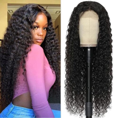 30inches Water Wave Human Hair Wigs 4x4 Lace Frontal Wigs Brazilian Virgin Hair