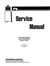 International 526 526A Rotary Tillers Service Manual IH