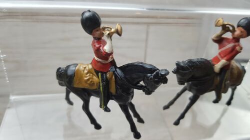 RARE VINTAGE JOHN HILL JOHILL CO MOUNTED MILITARY BUGLER ARMY BAND BLACK HORSE - Picture 2 of 12