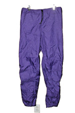 Campmor Rain Sweatpants Adult Shiny Purple Nylon Elastic Waist Vintage Large
