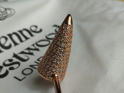 Vivienne Westwood Rose Gold Horn Devil Tiara with Crystals and