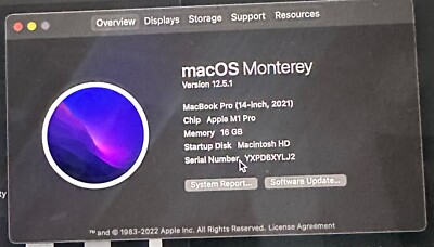 Apple MacBook Pro 14'' (1TB SSD, M1 Pro, 16GB) Laptop - Space Gray - MKGQ3LL/A..