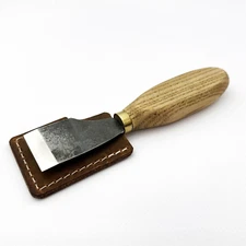 Hand-Forged Straight Leather Skiving Knife – Sharpened Tool for Leathercraft.