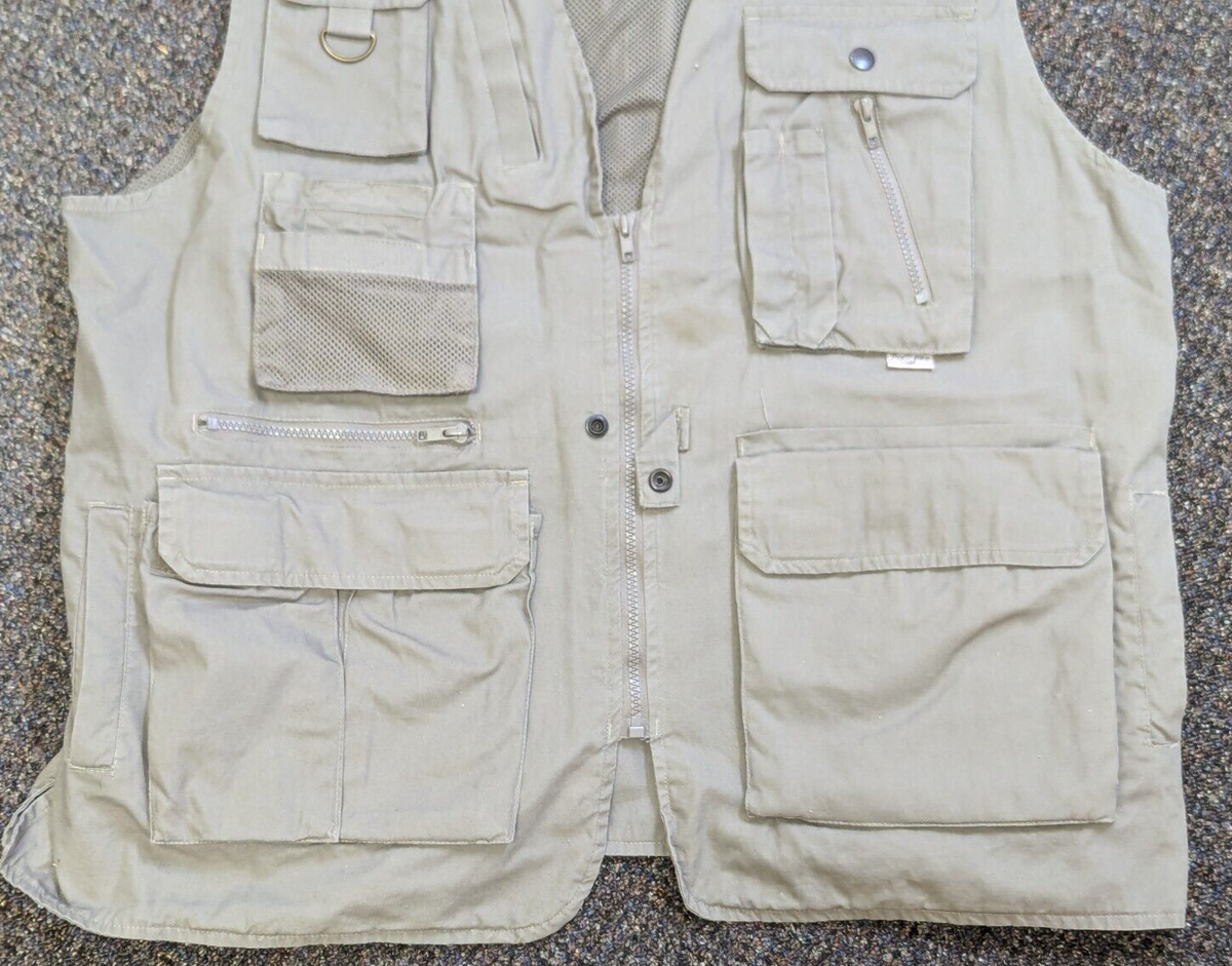 Vintage Foxfire Mens XXL Khaki 100% Cotton Outdoors Safari Vintage Foxfire Mens XXL Khaki 100% Cotton Outdoors Safari