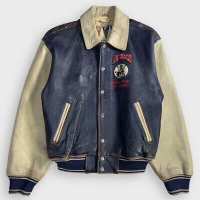 AVIREX USA Varsity Leather Jacket Size M | eBay AVIREX USA Varsity Leather Jacket Size M | eBay