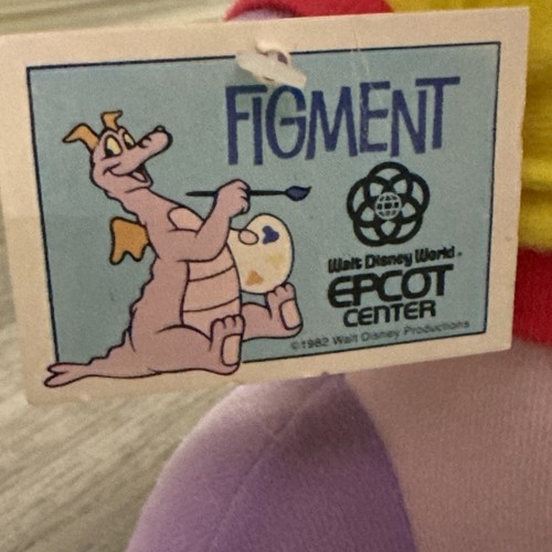 1982 Disney World Epcot Center Figment, Dragon W/ VTG Disney Price Tag - Picture 8 of 9